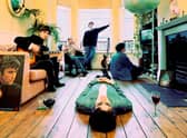 A photo from the cover session for Oasis' Definitely Maybe.  Picture: (c) Michael Spencer Jones