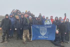 ​ De Aston students on the Yorkshire Three Peaks Challenge last March.