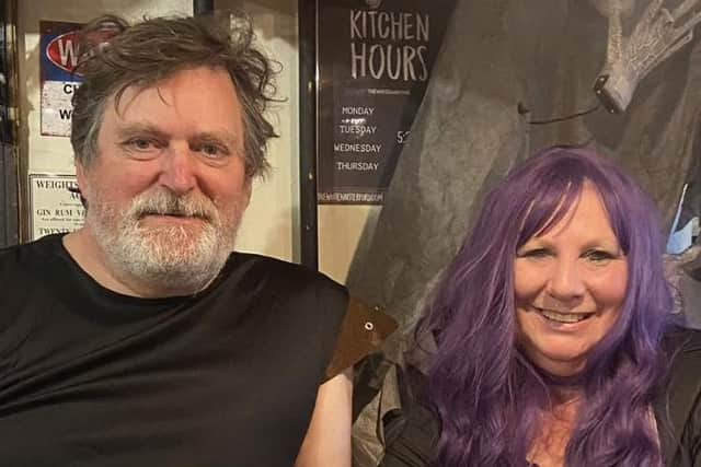 Pub owners Nikki and Richard Stockdale pictured at a Halloween event at the White Hart Inn.