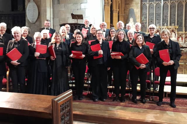 The soprano and tenor section of Louth Choral Society that entertained the audience at St James's Church.