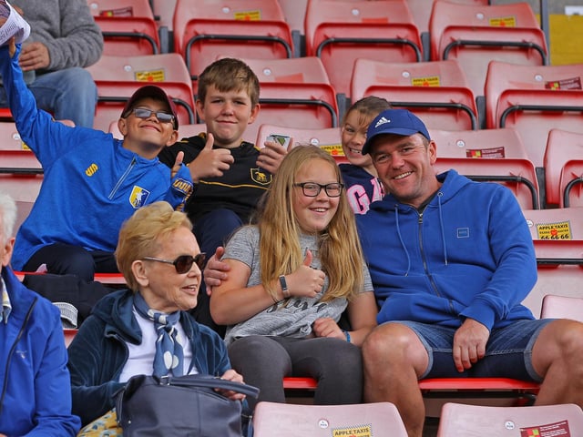 Mansfield slipped to a 1-0 defeat at Exeter on 31st August 2019 as these fans watched on.