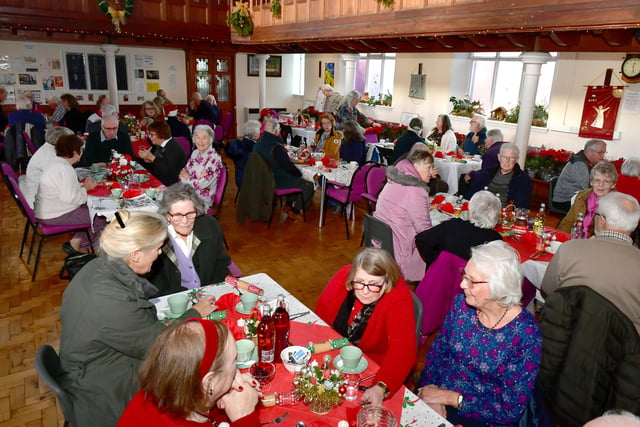 Guests at the Big Festive Feast in Wainfleet Methodist Church.