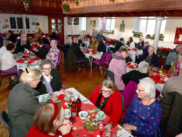 Guests at the Big Festive Feast in Wainfleet Methodist Church.