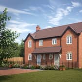 An artist's impression of one of the homes being built.