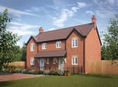 An artist's impression of one of the homes being built.
