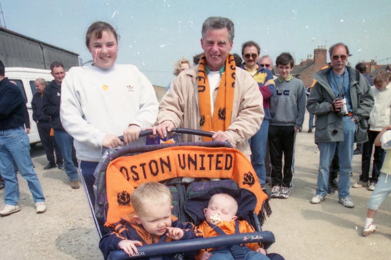 Two of the younger supporters present on the day.