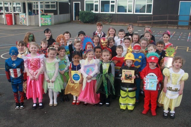 Youngsters marking World Book Day at Hogsthorpe Primary Academy 10 years ago.