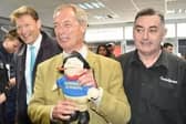 Coun Danny Brookes, as leader of SUDS, with Reform UK leader Nigel Farage and Deputy Leader Richard Tice ahead of the General Election.