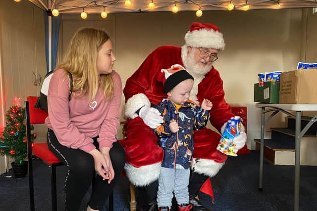 Children got to meet Santa at Trusthorpe's Christmas fayre.