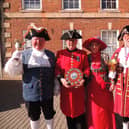 The winners. From left - Mike Wabe (3rd), Roy Palmer (1st), his consort Sandra Kettlewell, and Steven Holt (2nd).