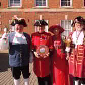 The winners. From left - Mike Wabe (3rd), Roy Palmer (1st), his consort Sandra Kettlewell, and Steven Holt (2nd).