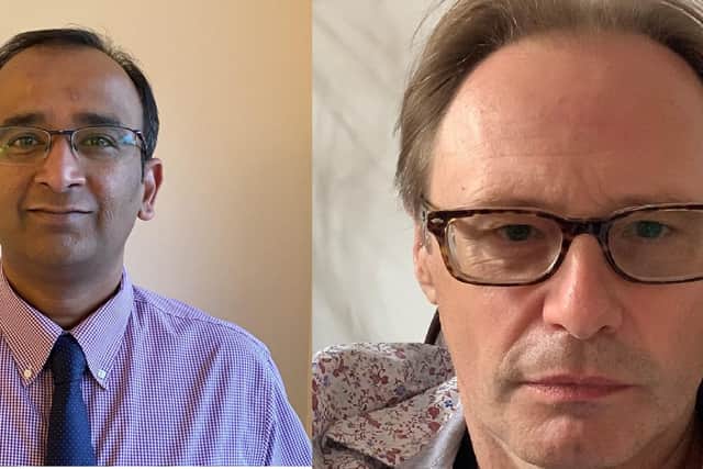 Consultant surgeon Prasad Antapur (left) and patient david Burford of Brant Broughton.