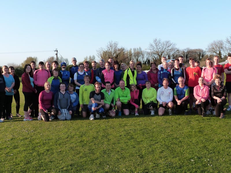 Members of Caistor Running Club pose for the Market Rasen Mail camera. An eight-week beginners course at the club was proving to be a hit, the paper reported.