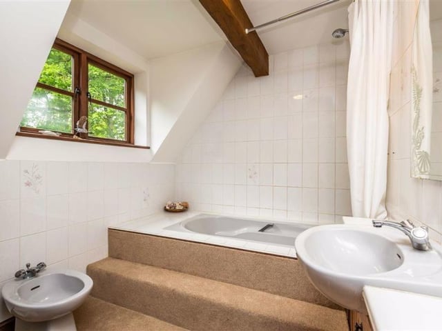 The bathroom.