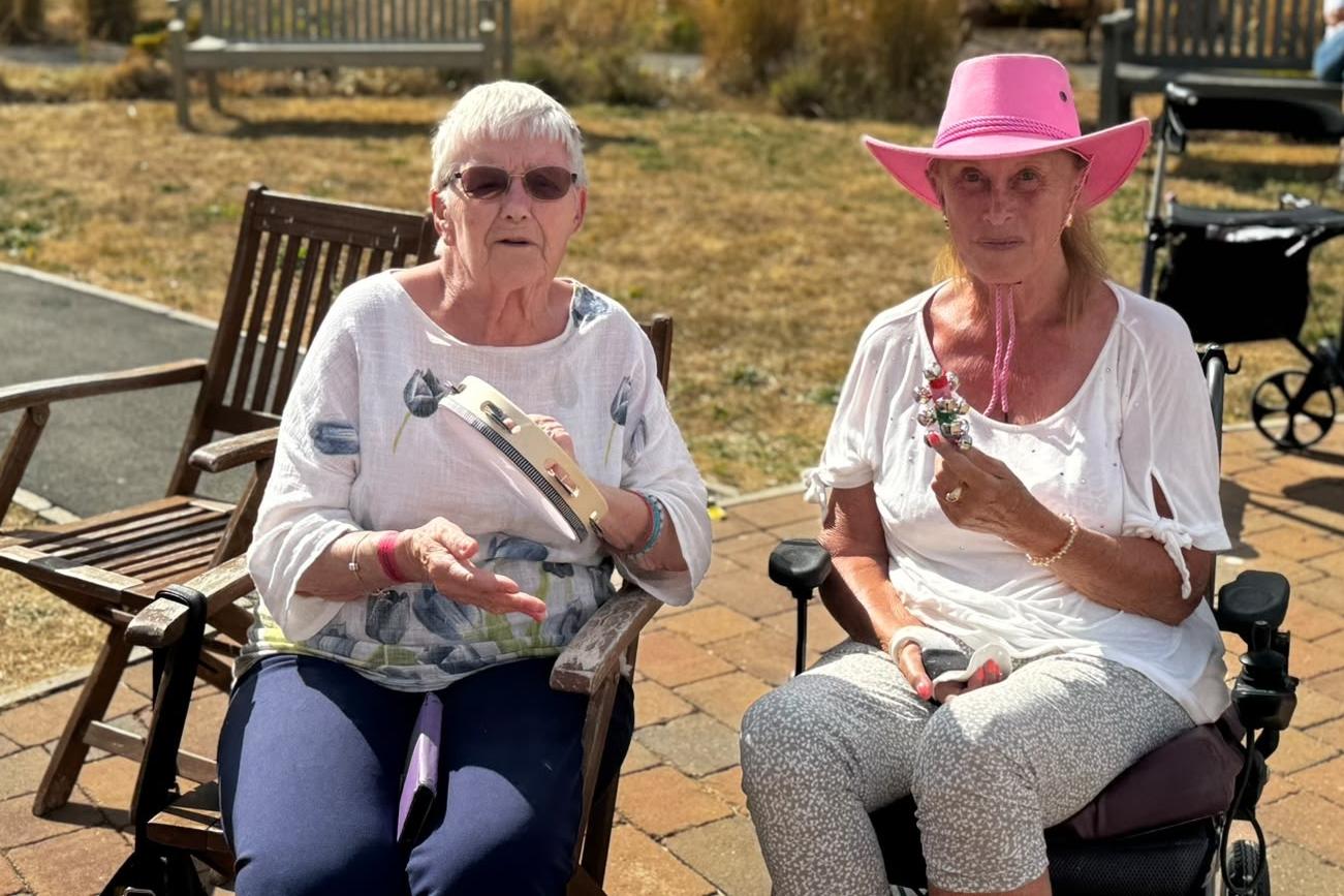 Meadows Park residents Sue and Maureen enjoying the festival vibe.