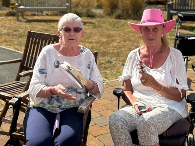 Meadows Park residents Sue and Maureen enjoying the festival vibe.