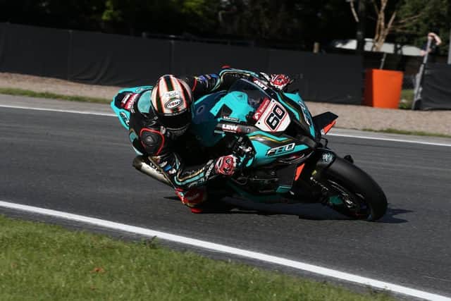 Peter Hickman in Oulton Park action. Phopto by Dave Yeomans.