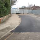The repair to Seaholme Road, Mablethorpe has now been completed after badger damage, according to LCC. Photo: LCC