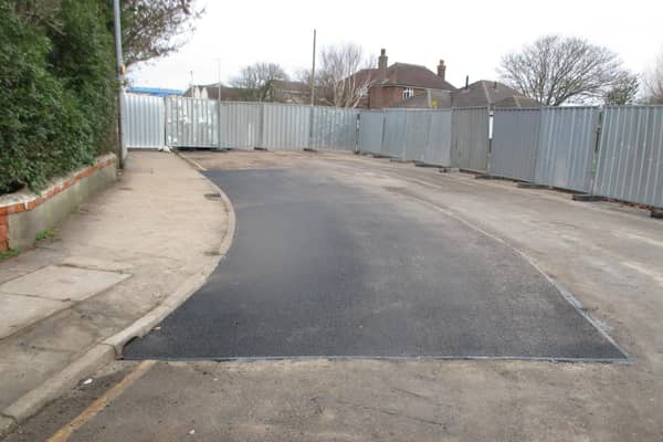 The repair to Seaholme Road, Mablethorpe has now been completed after badger damage, according to LCC. Photo: LCC