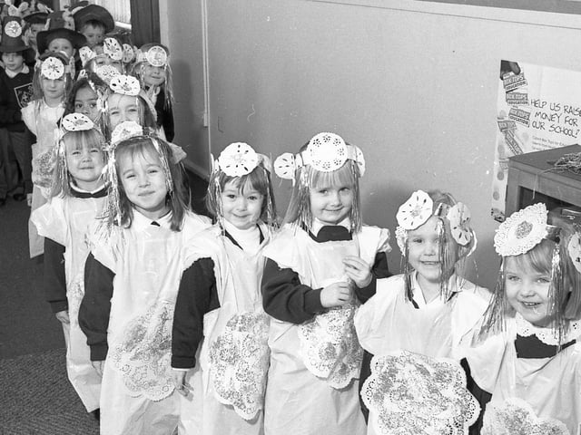 Some of the performers in the nativity play at Boston's St Nicholas School in 1999.