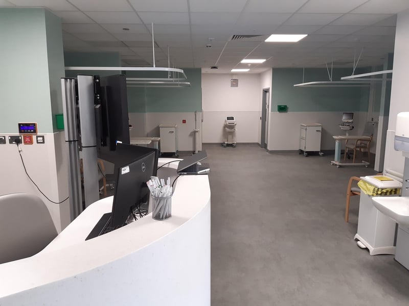 The rapid assessment area, where patients arriving by ambulance will initially be seen.