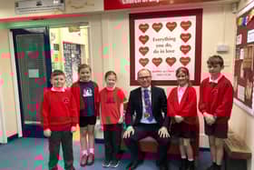 Headteacher Mr Baker with some of the school Collective Worship Leaders