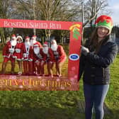 Santas enjoy an 'Elfie Selfie' at the start of last year's Santa Run in Boston.