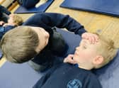 First aid training for youngsters at Caythorpe School.