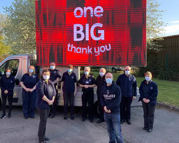 Community First Responder coordinator Martyn Johnson (centre right) with team members including Karen Hibbert (centre left)