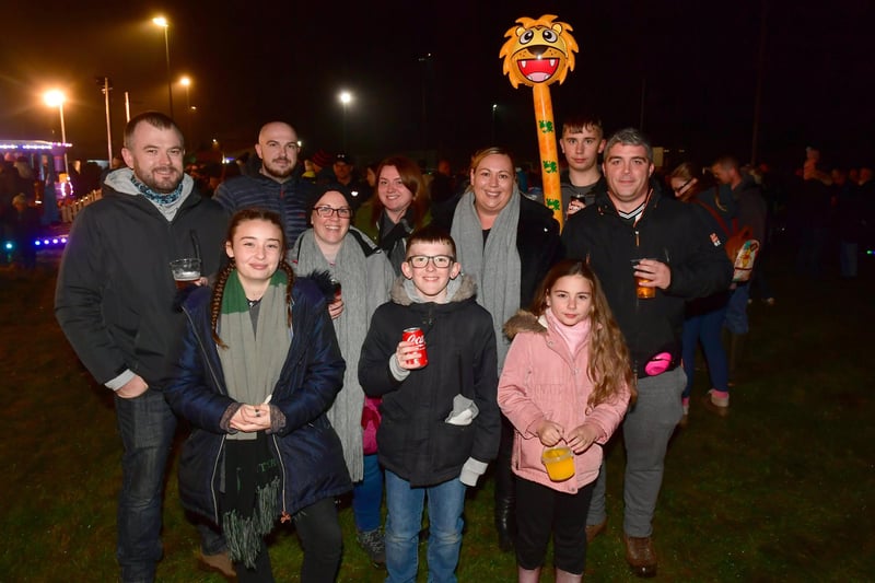 Families loving the fireworks despite the damp weather at Sleaford Rugby Club.