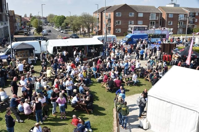 There was a parts fair and live music at the Suncastle.