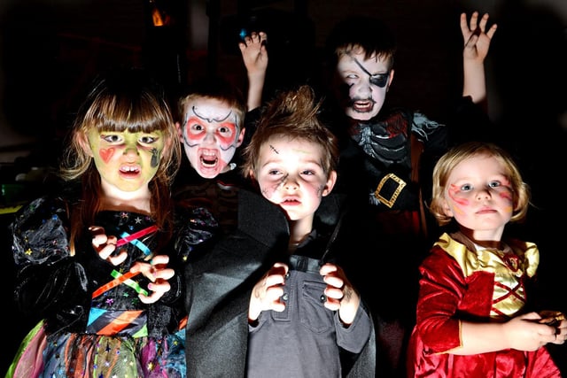 This was the scene at the Tiny Tots Halloween Disco at Horncastle Community Centre 10 years ago. Pictured are: Darcy Whiley, Joshua Houghton, Austin Tornlin, Jane Whiley and Isabelle Houghton.