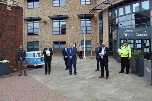 Grant White, CounOwen Bierley, Ian Knowles, Coun Trevor Young, Barry Rook, Marc Jones and Inspector Gary Brockie