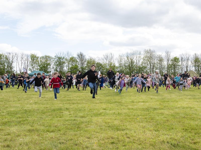 The East Lincs Basset Hounds race.