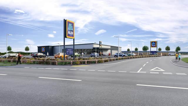 What the Aldi store planned for Horncastle's Spilsby Road would look like. Image: Aldi