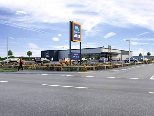 What the Aldi store planned for Horncastle's Spilsby Road would look like. Image: Aldi