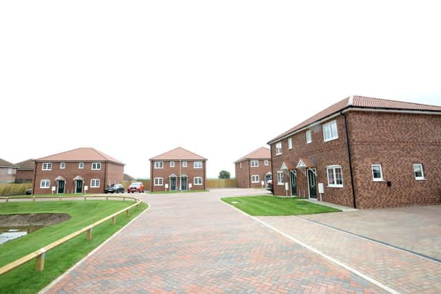 Some of the completed homes at Vasey Fields.