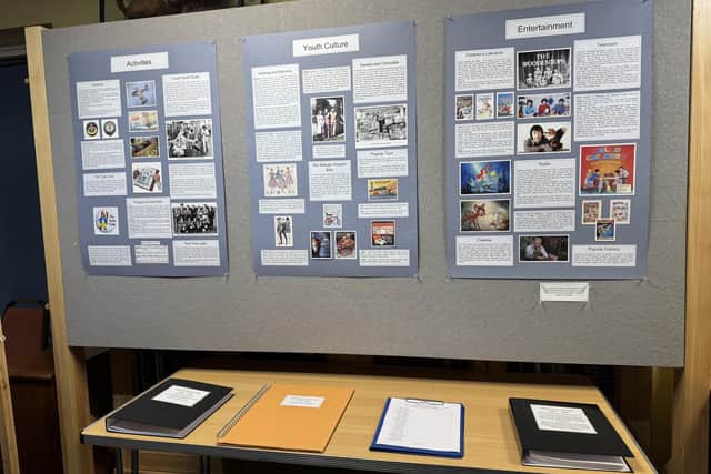 Part of the display on growing up in Louth. Photo: Richard Keeble