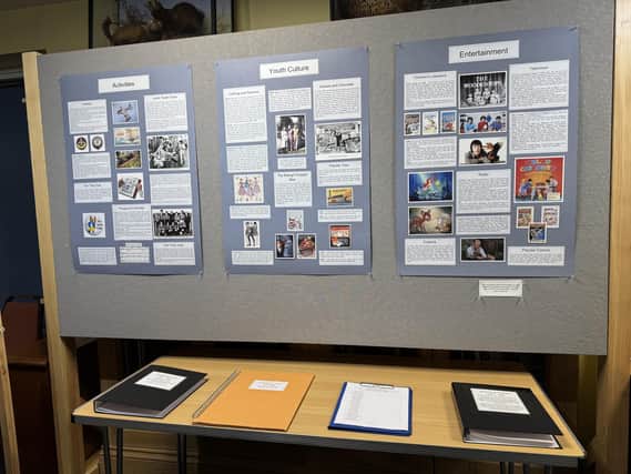 Part of the display on growing up in Louth. Photo: Richard Keeble