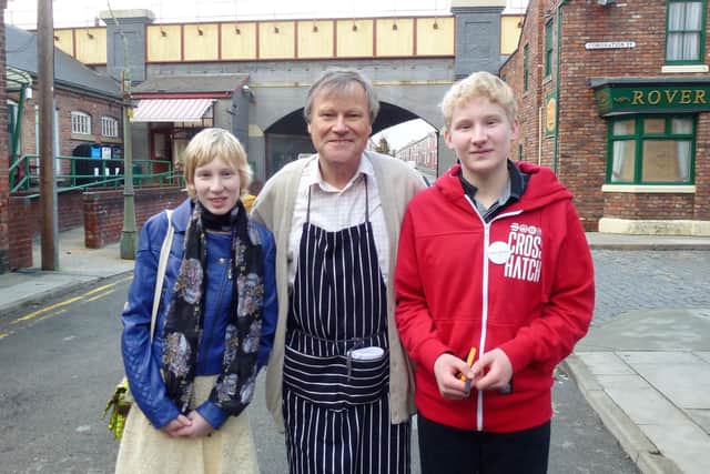 Hannah Cross, of Sleaford, on her visit to the Coronation Street set before she died of cancer. Photo: Make-A-Wish UK