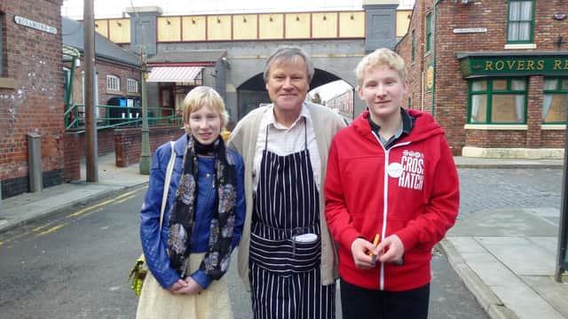 Hannah Cross, of Sleaford, on her visit to the Coronation Street set before she died of cancer. Photo: Make-A-Wish UK