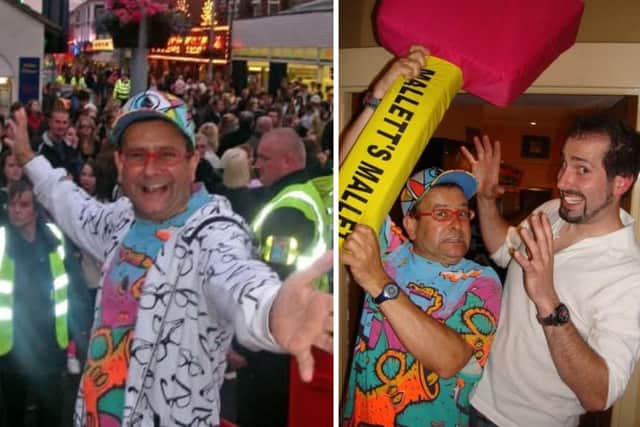 Timmy Mallett pictured during the Mablethorpe switch-on event in 2009, after which he paid a visit to Sutton on Sea. Photos: Gemma Gadd