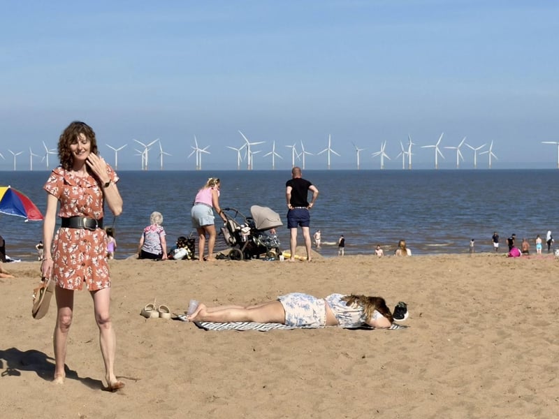 Bank Holiday weekend on Skegness beach