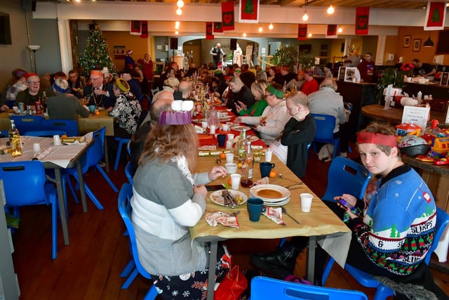 Guests at the Big Festive Feast in Skegness.