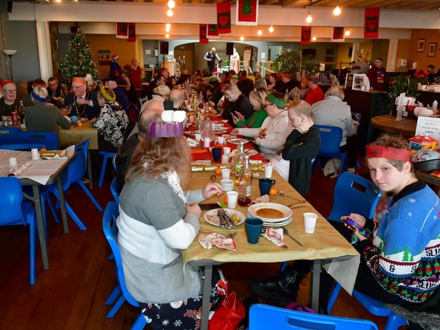 Guests at the Big Festive Feast in Skegness.