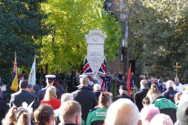 Last year's Remembrance Day parade in Gainsborough