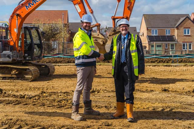 l-r - Adam Knight of Allison Homes East and Deputy Mayor of Market Deeping, Cllr Robert Broughton