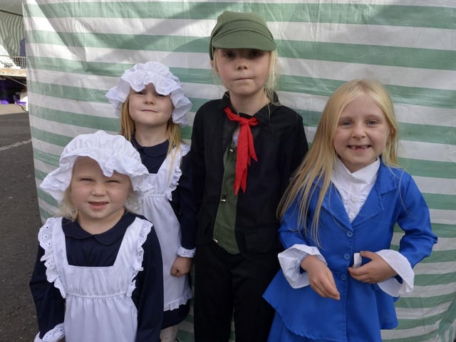 A scene from Louth's Victorian Family Fayre of 2014. Thousands of people attended the event, organised by the Louth Town Partnership. As part of the fun, a competition was held for the best Victorian costumes. Pictured are Kaitlin, Tegan, Madison and Tia Walters.