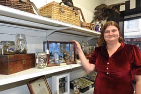 Sophie with some of her creations at Dreaded Wares.