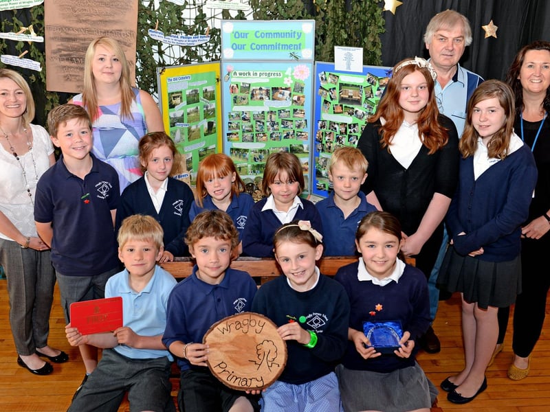 Wragby Primary School won the Schools Challenge at the 2013 Lincolnshire Show for community work at their local churchyard. Working alongside the town's Heritage Group, Classes 1 and 2 had been encouraging wildlife to the area; Class 3 had helped design seating; Class 4 looked at hedging and screening; Class 5 were responsible for planting and Class 6 researched families buried in the church yard.